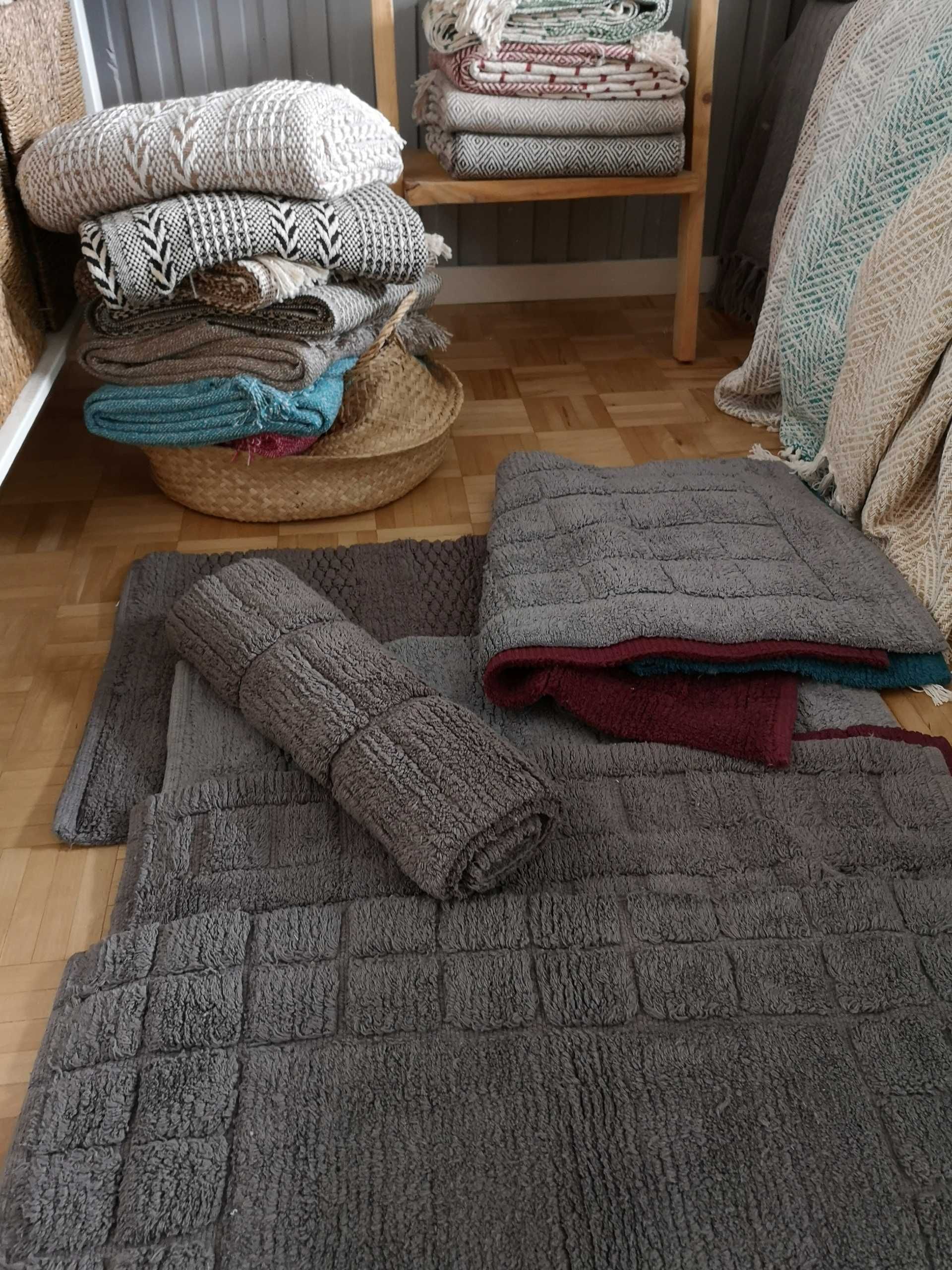 Dywanik mata łazienkowa bawełna 40x60 mata do prania ciemny szary