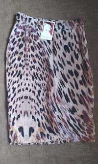 Спідниця ( юбка) нова, шовк, тигровий принт