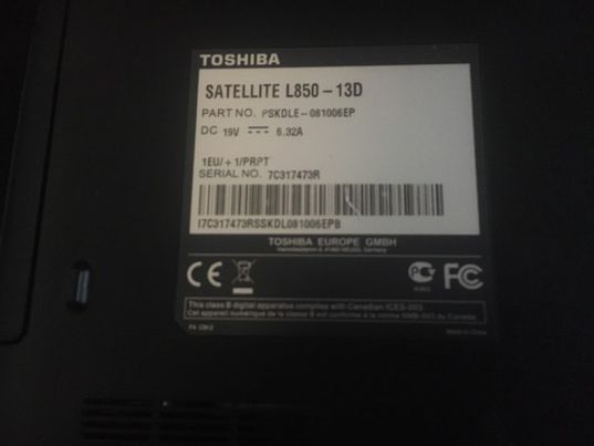 Toshiba satellite L850-13D i7