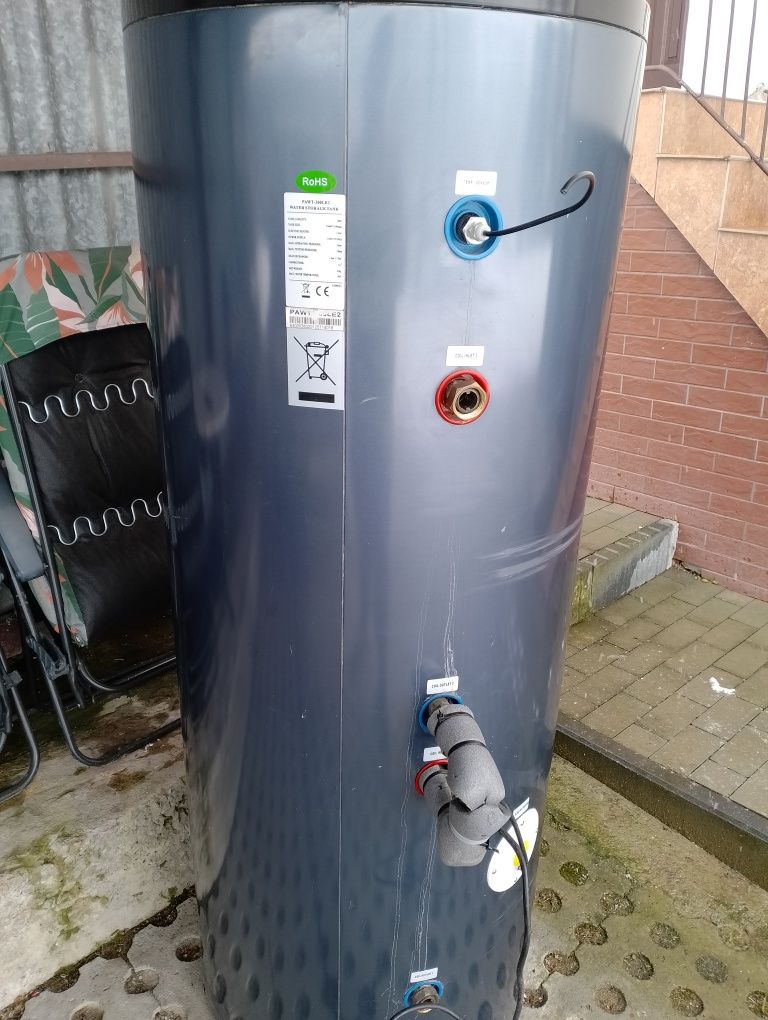 Bufor,bojler nierdzewny,300l,2 węzownice,solar,grzałka,dom,budowa,piec