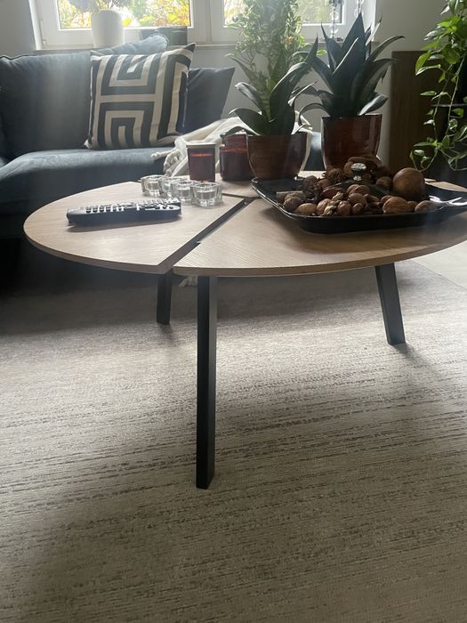 Stolik dębowa płyta jak nowy 80cm