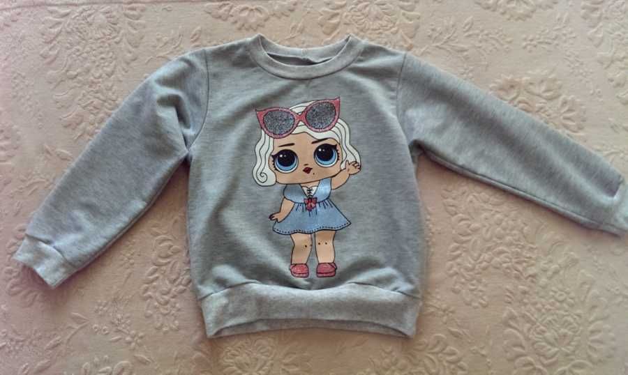 Милая кофточка с куклой Лол на 3-5 лет