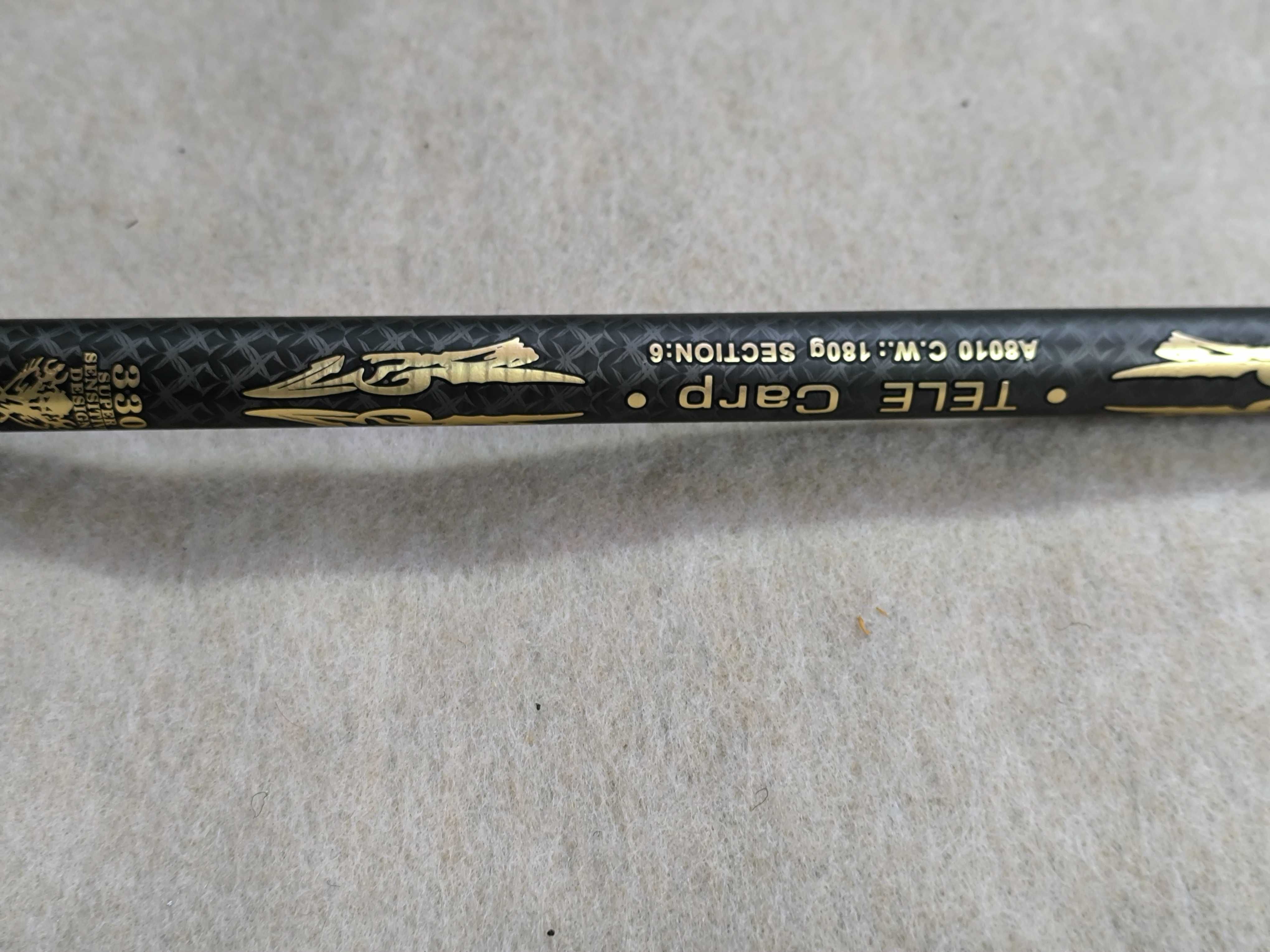 Zestaw karpiowy 2xWędka telecarp 3.3m+ 2xKołowrotek Black Shadow+Żyłka