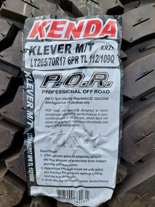 NOWE opony terenowe 265/70R17 Kenda Klever M/T KR29 4x4 offroad