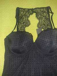 NOVO! Top preto com brilhantes da intimissimi. Tamanho S