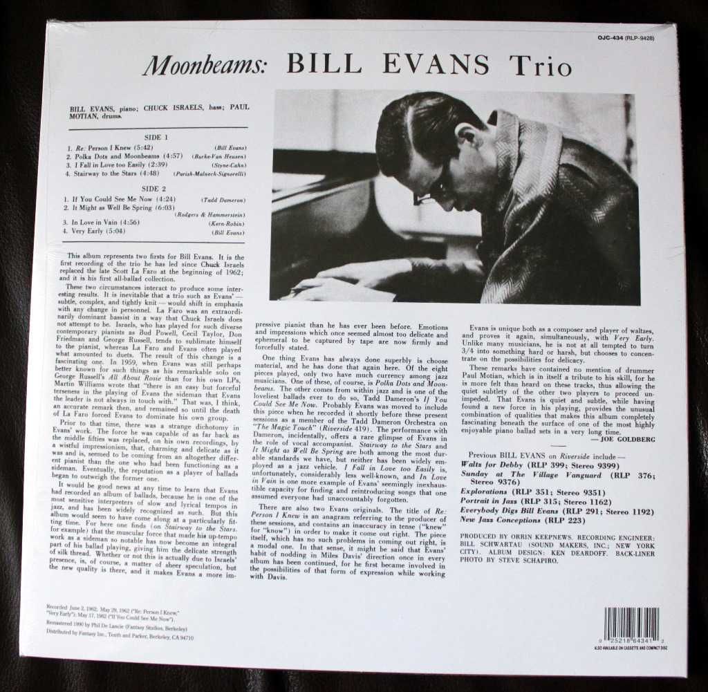 Bill Evans Trio LP Moonbeams (folia)