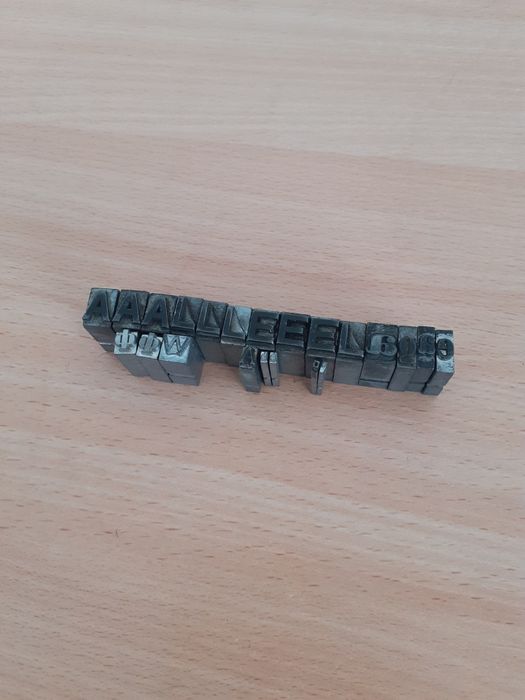 Czcionki zecerskie introligatorskie zestaw