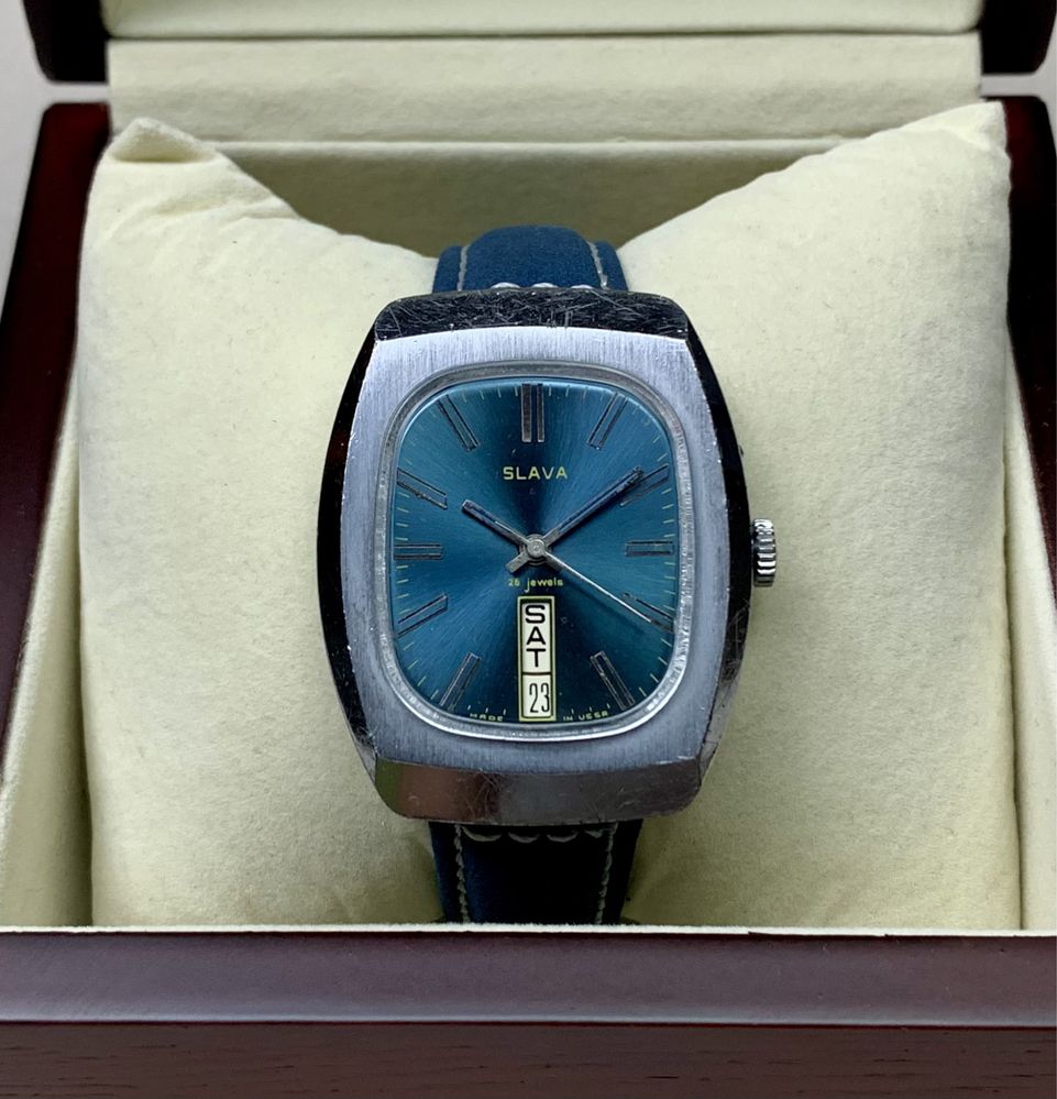 Zegarek męski Slava - lodówka - niebieski, kolekcjonerski
