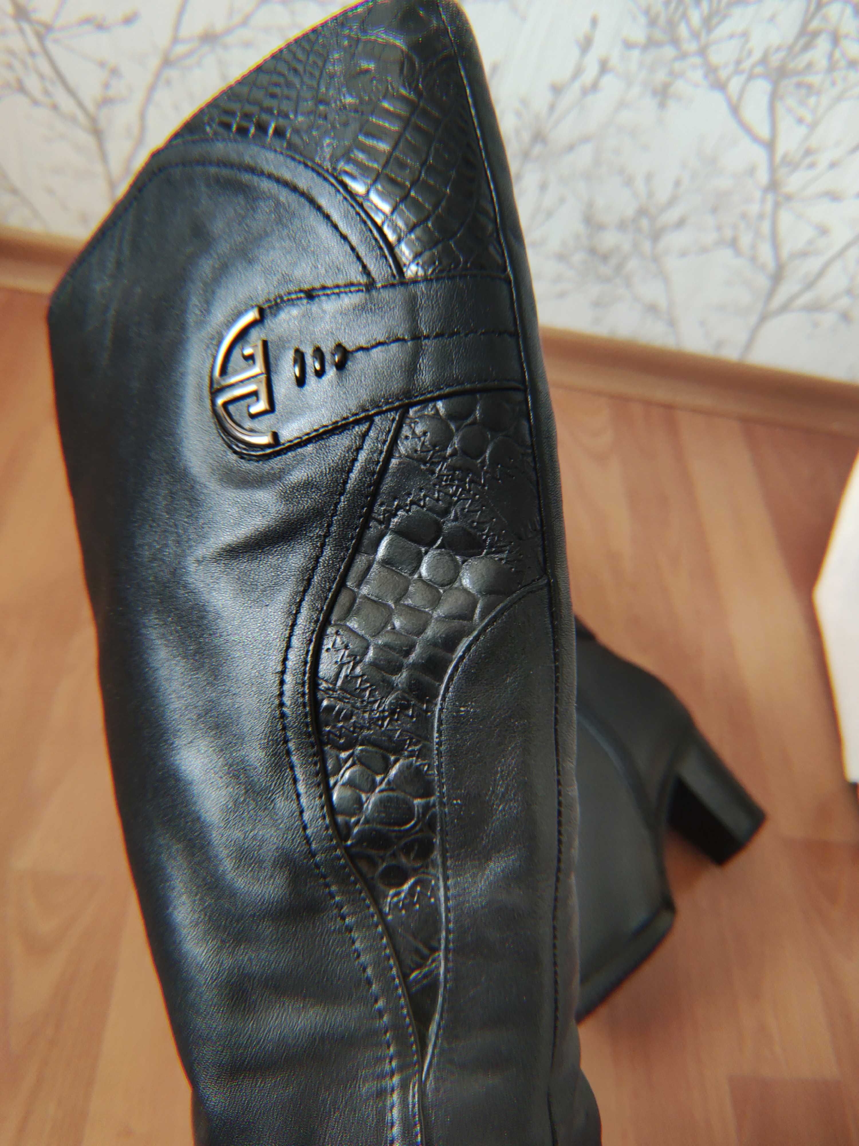 Зимові сапоги жіночі 37р, чоботи, зимние кожаные сапоги женские