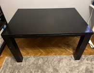 Czarny Stół drewno 130x91,5 rozkładany 230x91,5