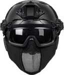 OneTigris Airsoft Paintball kask hełm z maską okularami ochronnymi