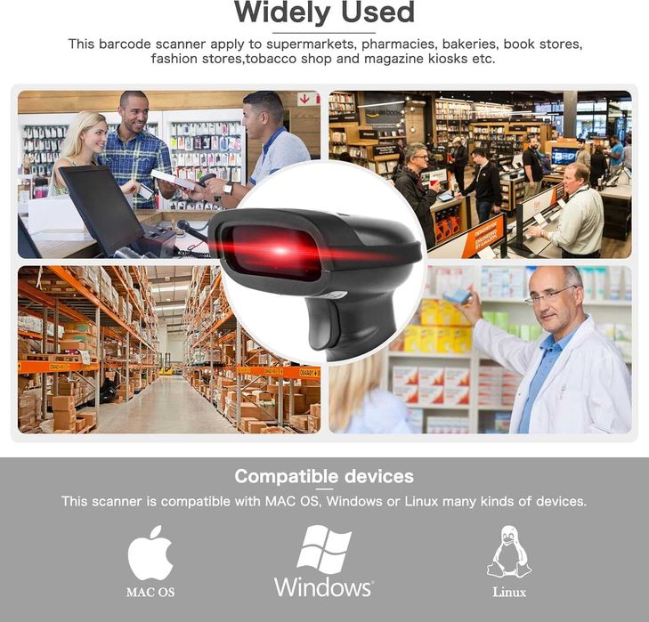 Bezprzewodowy skaner kodów kreskowych NETUM usb dongle NOWY