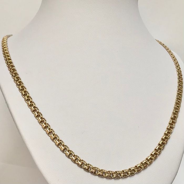 Złoty ŁAŃCUSZEK męski 14K piękny GARIBALDI 55cm