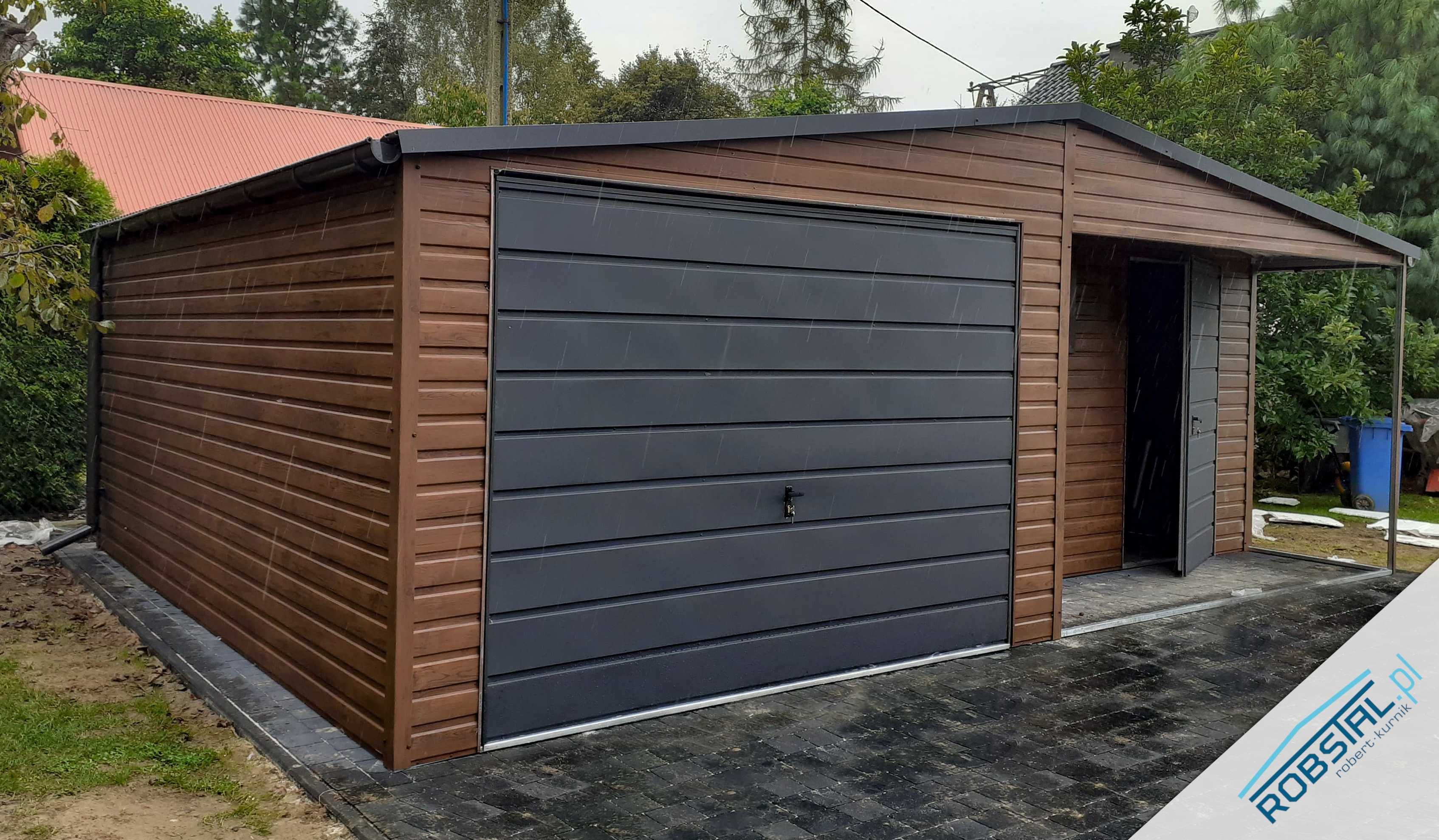 Garaż Blaszany z pomieszczeniem gospodarczym 7x5m PREMIUM
