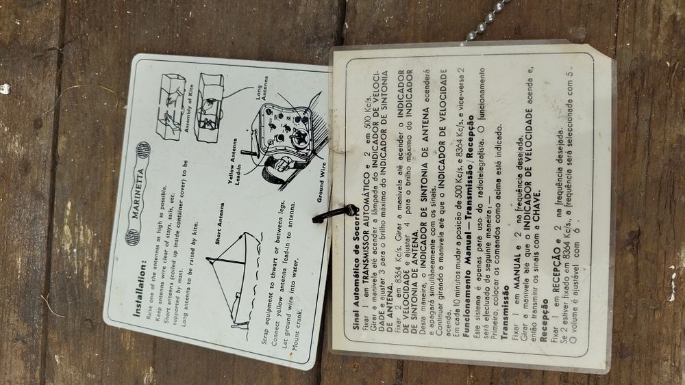 Radio emissor emergência baleeira DISA Marinetta 71A10