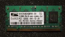 Модуль пам'яті ProMOS DDR2 512 Mb для ноутбуку.