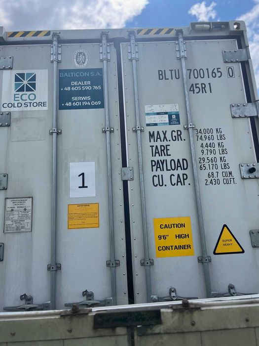 Wynajem kontener, chłodnia, mroźnia 40 HCRF