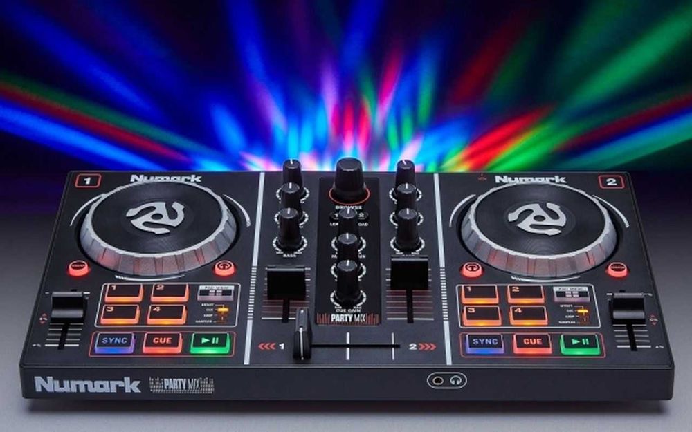 URGENTE!! Controladora DJ Numark Party Mix – Compacta, com luzes LED |
