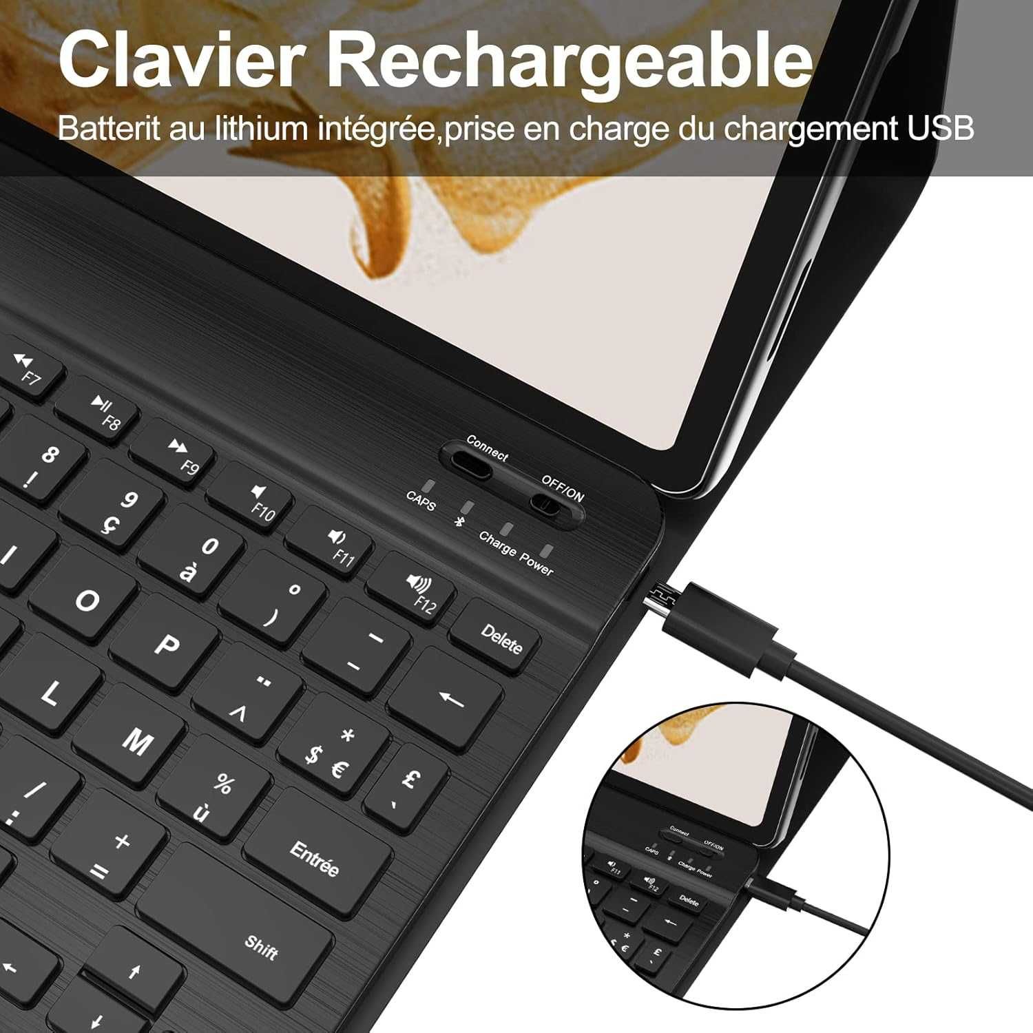 JADEMALL etui klawiatura bluetooth do Samsung Galaxy Tab S8 / S7 11"