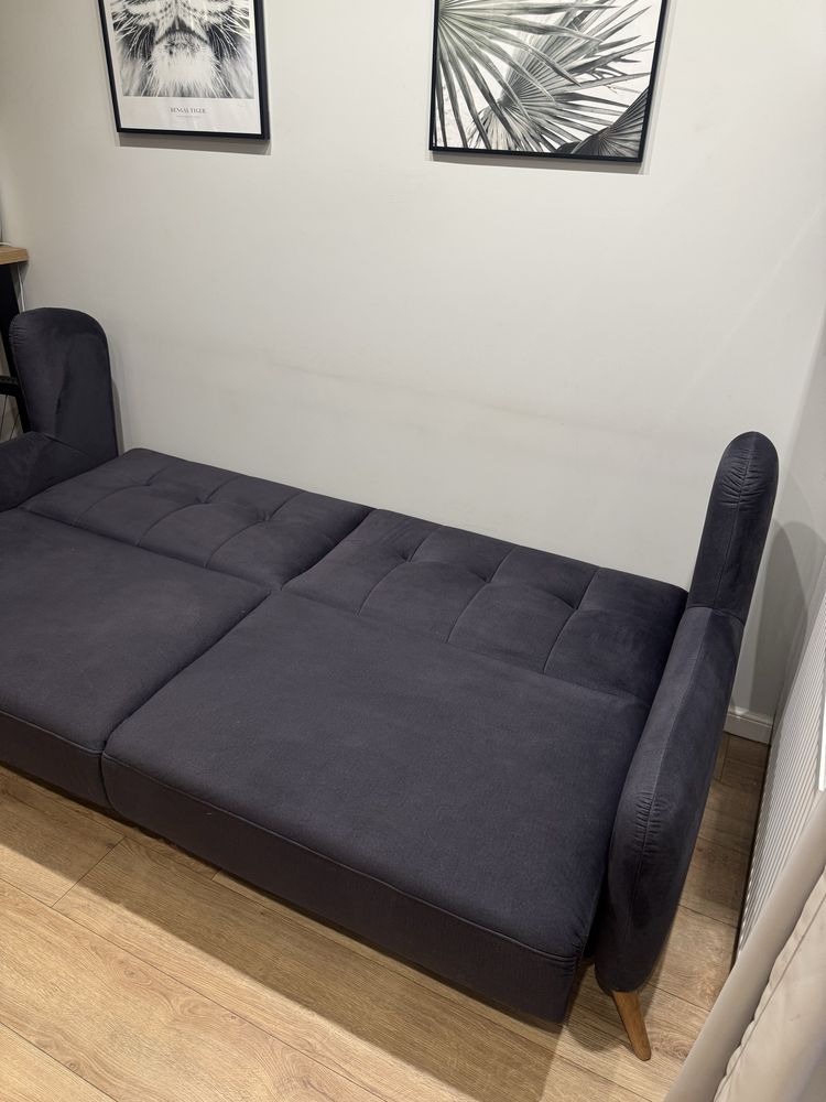 Sofa rozkładana ANETO – Agata Meble – pojemnik, funkcja spania, velvet