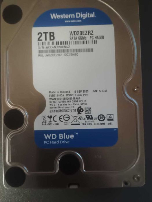 WD Blue 2TB 3.5 (хорошее состояние)