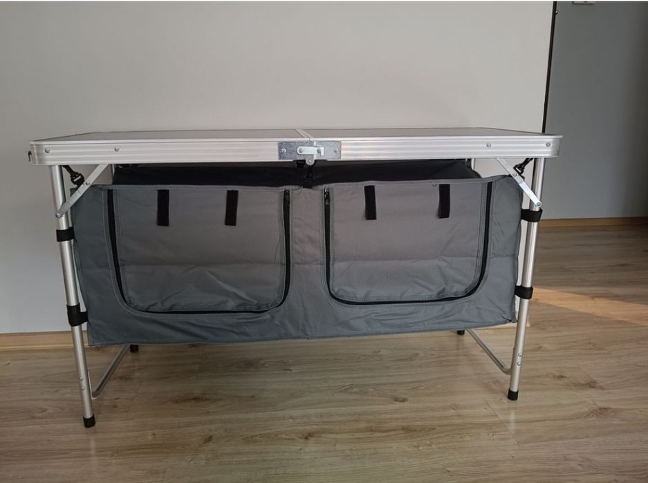 Nowa szafeczka wędkarska stół turystyczny na działkę do ogrodu namiot