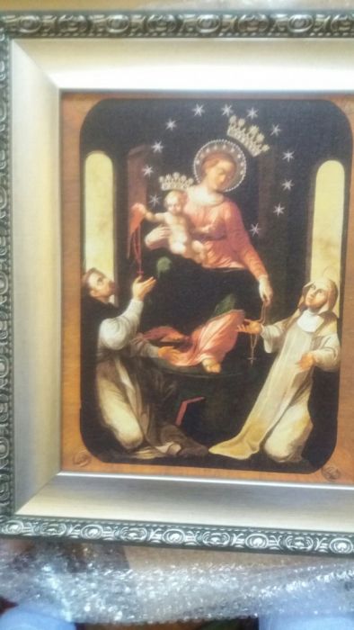 Obraz Matki Bozej Pompejanskiej certyfikat