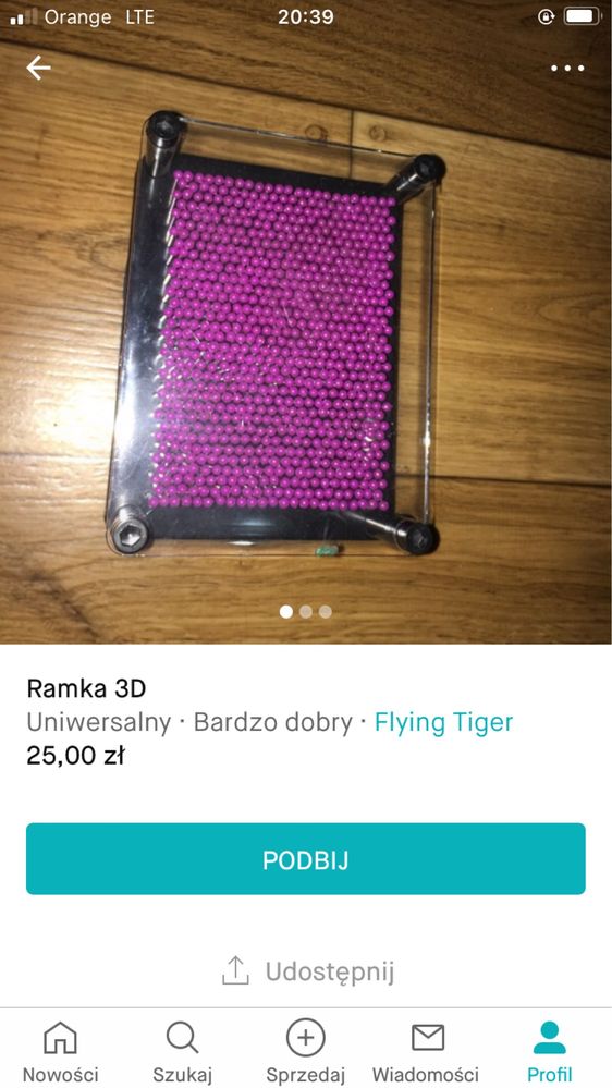 Ramka 3D z flying tiger