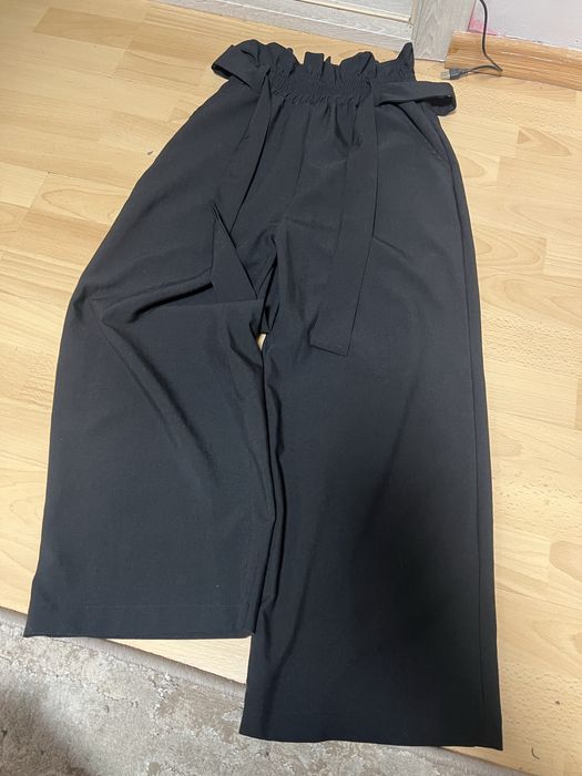 Модні чорні кюлоти - з поясом і резинкою, супер посадка !