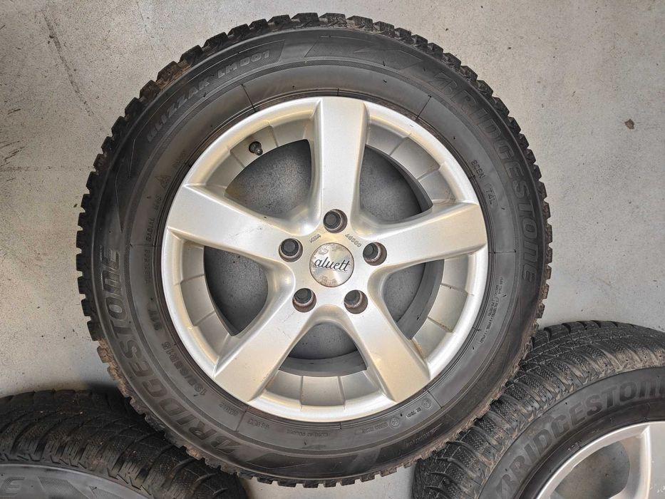 Koła zimowe Aluett 15" 6.5j/15H2 5/112 opony bridgestone 195/65R15