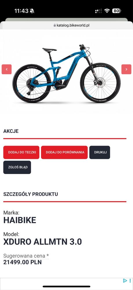 Rower elektryczny HAIBIKE XDURO ALLMTN 3.0 2020 MTB + Kiox 330