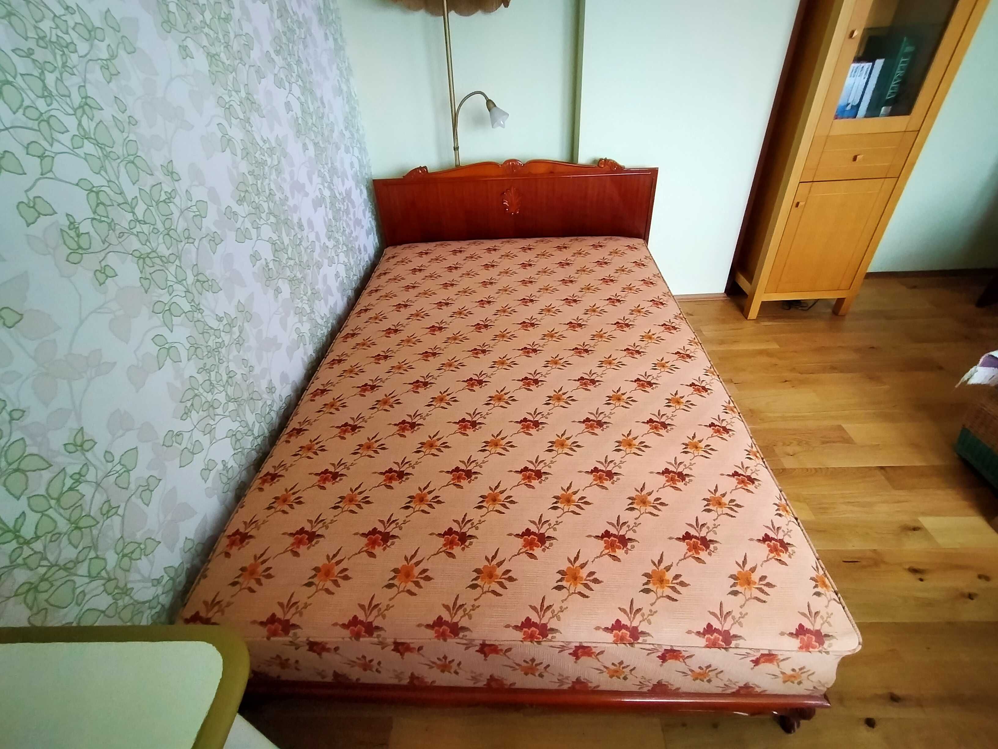 Łóżko w stylu Vintage, 140 cm, materac z trawy morskiej