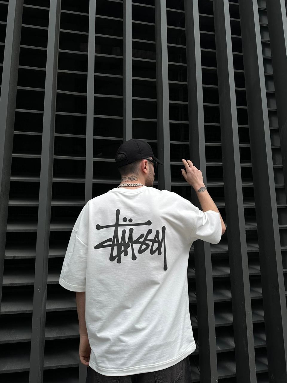 Футболка Stussy black, white