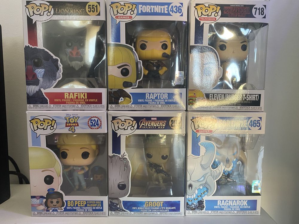 11 Pop Figures N° 436/461/522/464/16/551/293/718/524/472/165