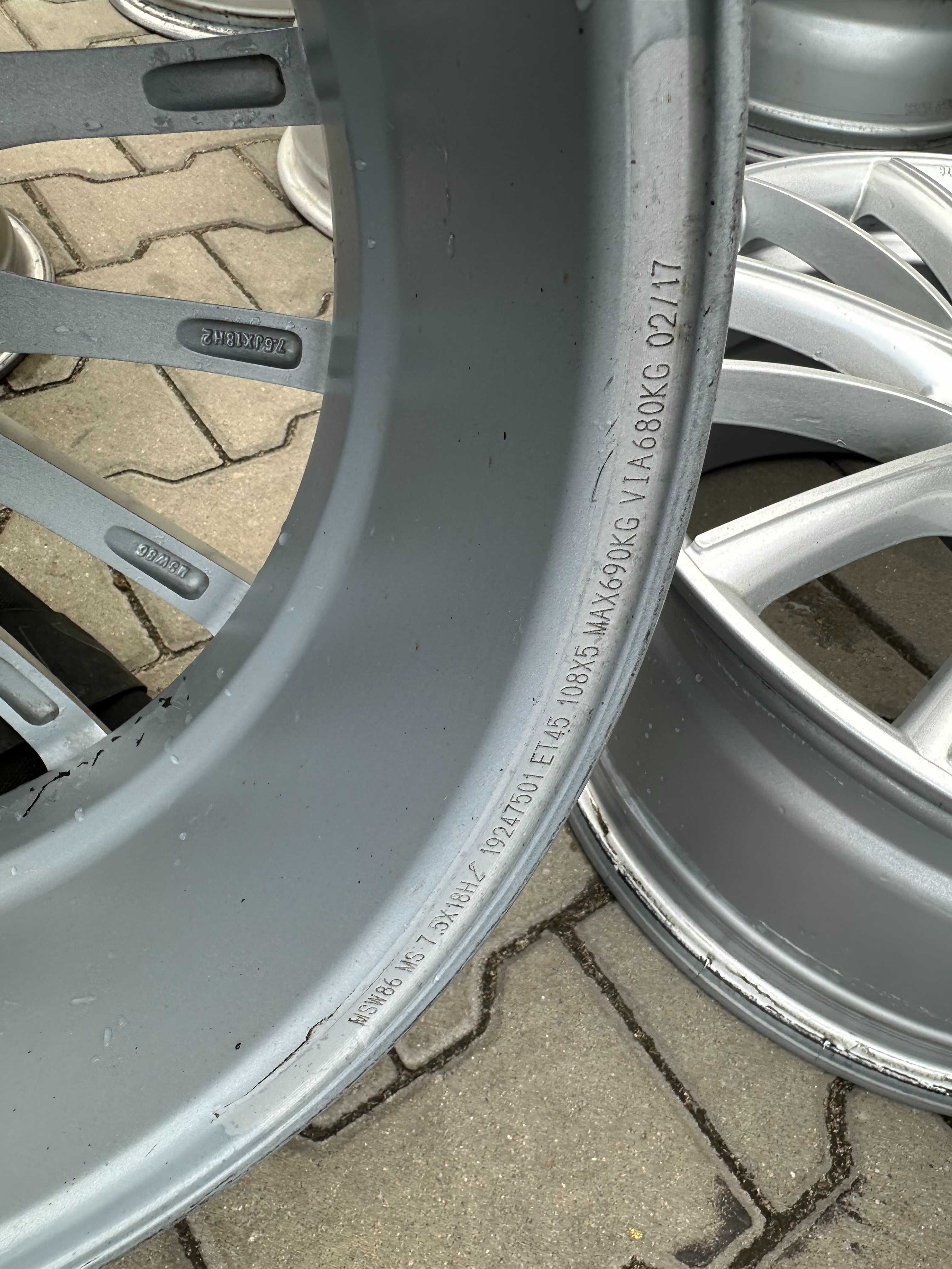 Felgi aluminiowe MSW OZ Ford Volvo 7.5" x 18" 5x108 ET 45