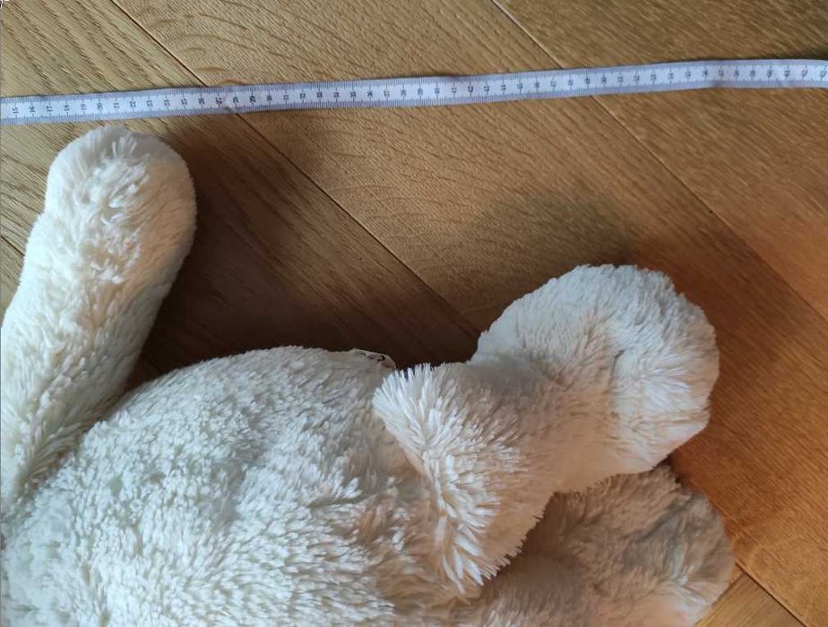 Miś pluszowy ecru kremowy pluszak duży jak nowy