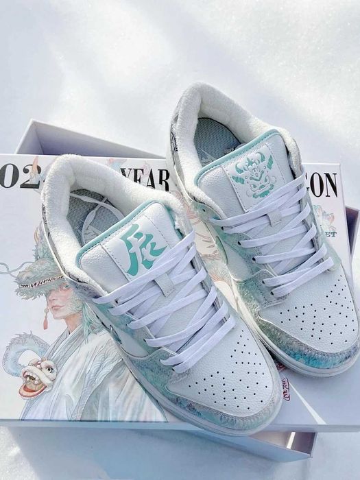 ЗНИЖКА‼️ 40 (25,5 см) Nike Dunk Year Dragon білі кеди найк дракон