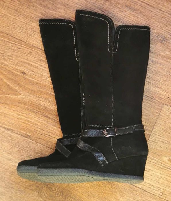 Сапоги Джеокс Geox черные замшевие 36 размер