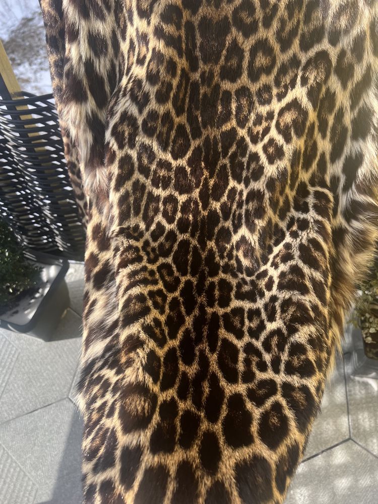 Шуба леопард оригинал винтаж натуральна леопард