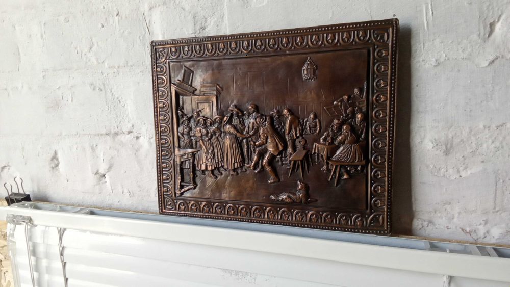 Панно,чеканка,мідь.