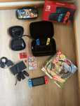 Nintendo Switch e acessórios (incluindo bolsas de transporte)