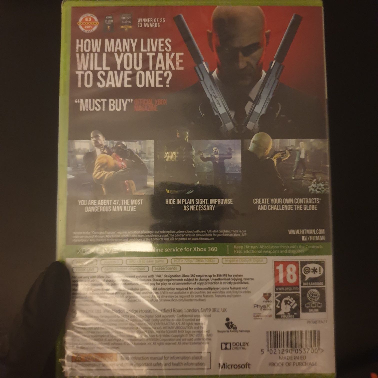 Hitman absolution xbox 360 nowy folia unikat