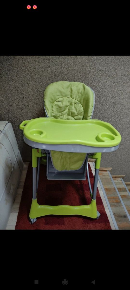 Krzesełko do karmienia Citi Baby Mambo zielono-szare