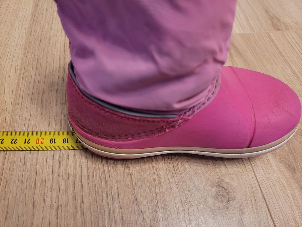 Crocs c8 zimowe śniegowce różowe buty