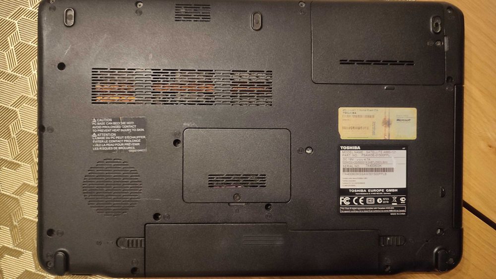 Toshiba Satellite A660-121 - Bez dysku