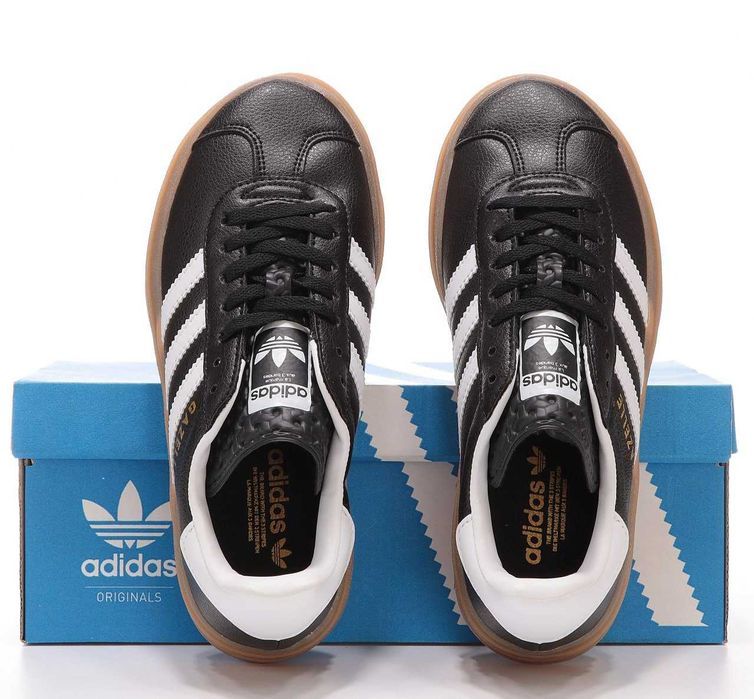 Кросівки Adidas Gazelle Bold Platform black/brown premium