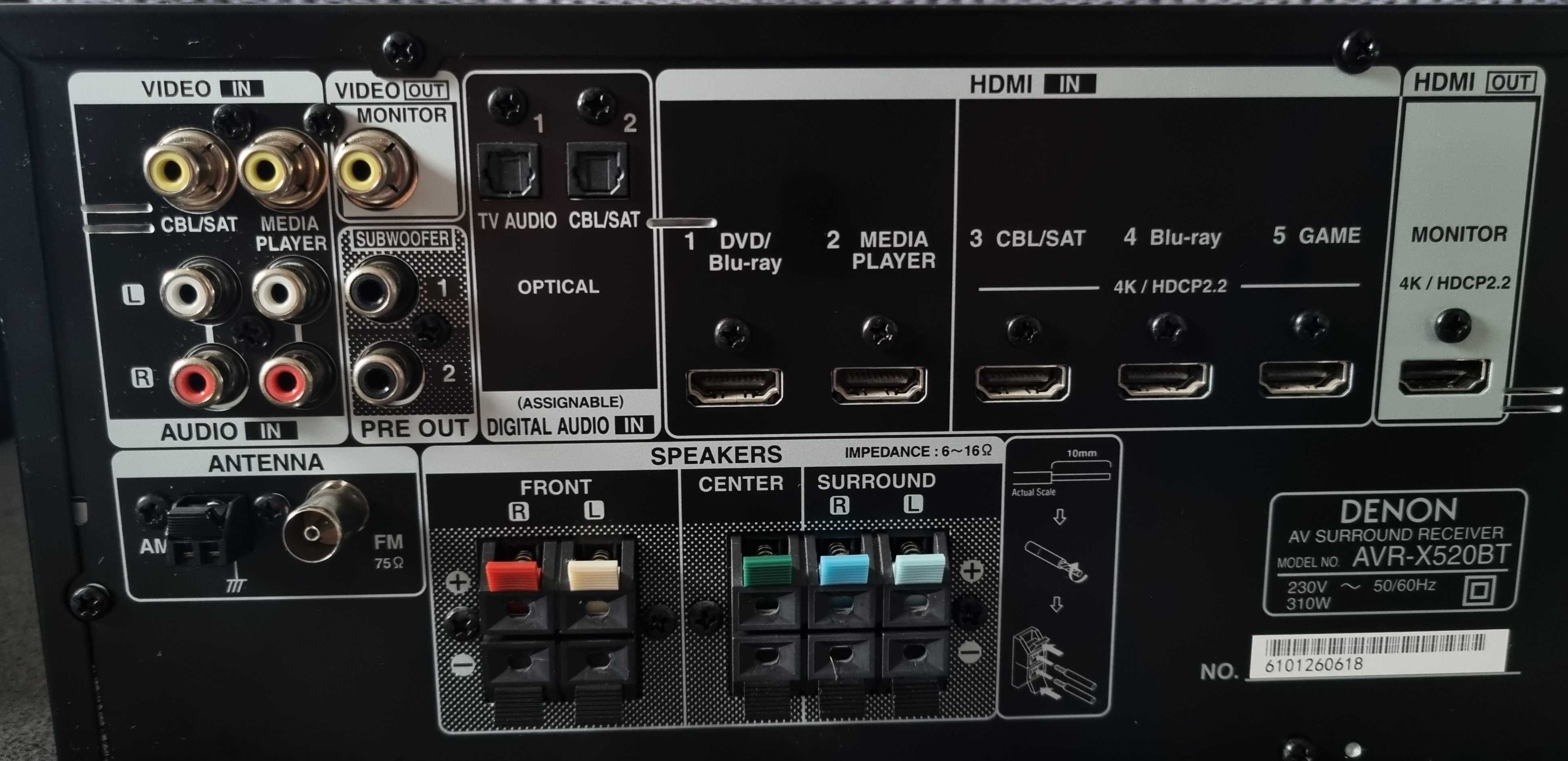 Amplituner DENON AVR-X520BT