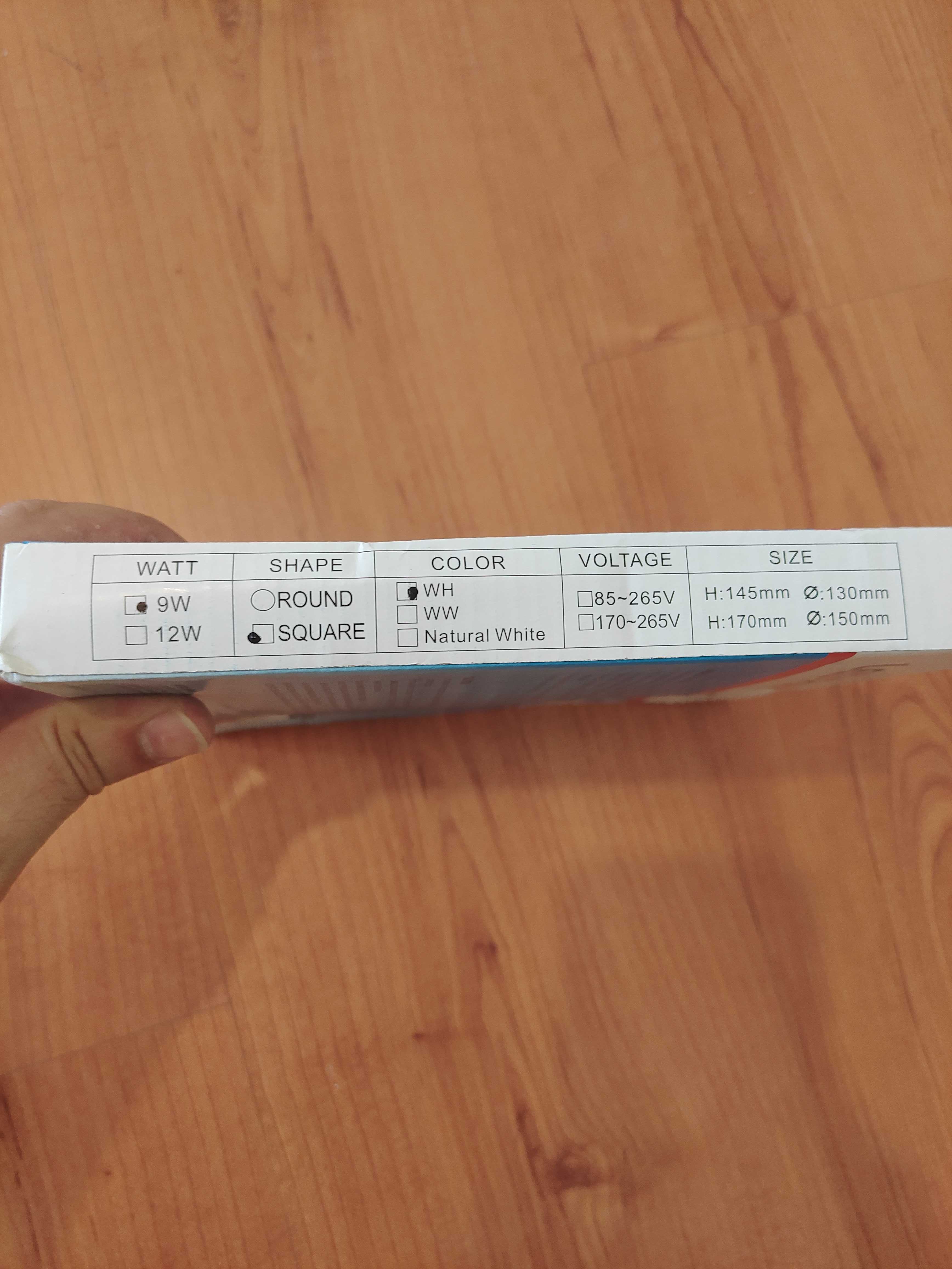 3 Painéis LED quadrados de embutir