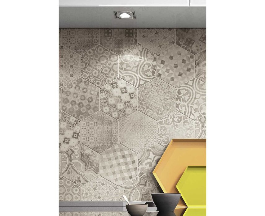 PŁYTKI GRESOWE Ragno Rewind Decore Cementine 21x18,2