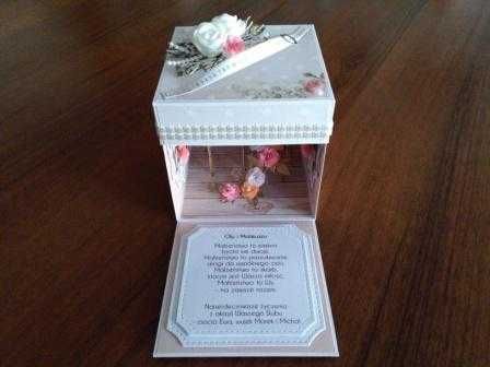 Kartka na ślub, wesele, exploding box, kartka eksplodująca